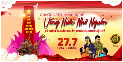 File tranh gốc Backdrop kỷ niệm 76 năm ngày thương binh liệt sỹ (bản quyền) Filetranh.com
