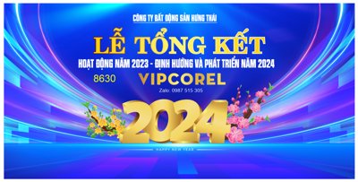 File tranh Backdrop lễ tổng kết chào đón năm mới 2024 #16 (gốc) chủ đề tĩnh vật