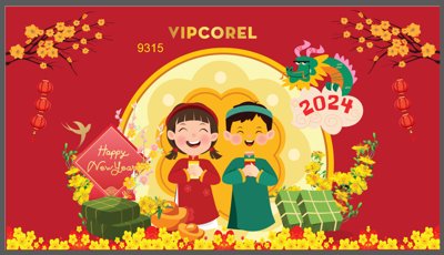 File in ấn cao cấp Backdrop phông nền chào năm mới 2024 vector #97 (file gốc)