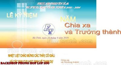 File gốc in ấn File mẫu Backdrop phông nền kỷ niệm họp lớp ra trường 100 độ phân giải cao