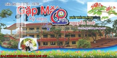 File PSD File mẫu Backdrop phông nền kỷ niệm họp lớp ra trường 107 (gốc) cho in quảng cáo