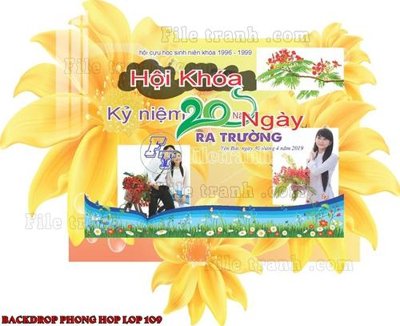 File tranh File mẫu Backdrop phông nền kỷ niệm họp lớp ra trường 109 (ảnh gốc) độ nét vượt trội