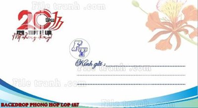 File gốc in ấn File mẫu Backdrop phông nền kỷ niệm họp lớp ra trường 127 độ phân giải cao