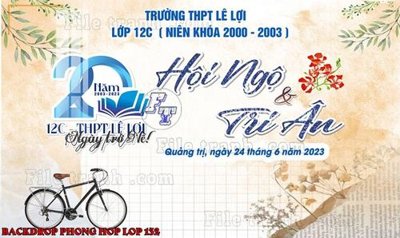 Download file File mẫu Backdrop phông nền kỷ niệm họp lớp ra trường 132 (gốc) in mica ốp bếp