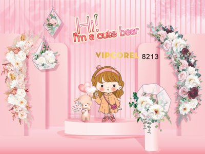 File gốc Backdrop sân khấu đám cưới 2023 #15 file corel (chủ đề hiện đại) trang trí