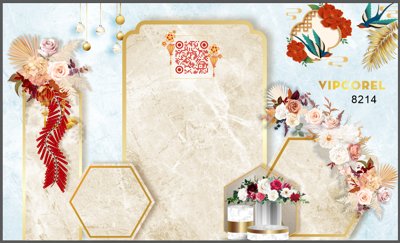 File gốc Backdrop sân khấu đám cưới 2023 #16 file corel (cho in UV) siêu nét