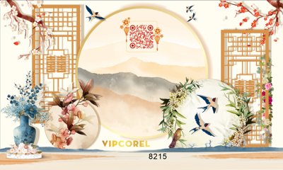 File gốc Backdrop sân khấu đám cưới 2023 #17 file corel (in ấn) không giới hạn