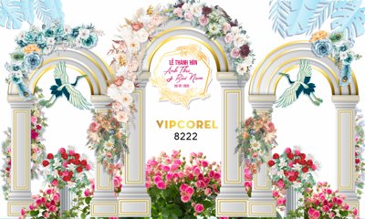 File in mica Backdrop sân khấu đám cưới 2023 #24 file corel (ảnh gốc) đẹp