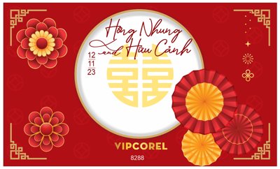 Hình ảnh file gốc Backdrop sân khấu đám cưới 2023 #47 file corel (chất lượng cao)