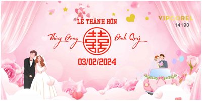 File ảnh Backdrop sân khấu đám cưới 2024 vector #95 (gốc) in Hiflex