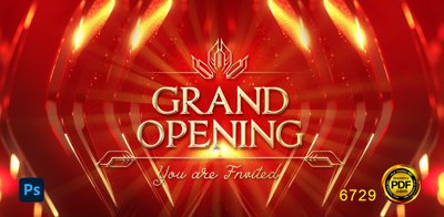 Tải file Backdrop sân khấu Grand Opening #5 file Photoshop (ảnh gốc) in tráng gương
