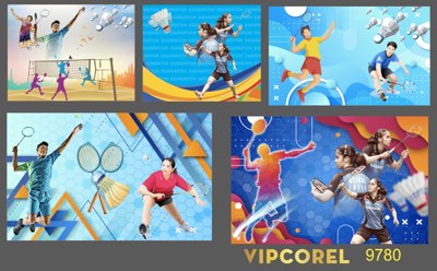 Download file Backdrop thể dục thể thao - cầu lông 2024 (gốc) cho xưởng in