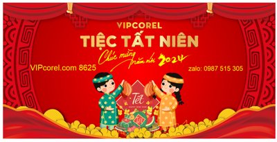 File ảnh Backdrop tiệc tất niên chúc mừng năm mới 2024 #11 (gốc) in biển hiệu