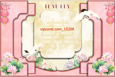 Download file tranh Backdrop trang trí đám cưới 2025 wedding vector #107 (file gốc PSD)