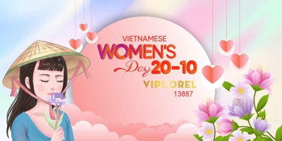File gốc Background Chào mừng ngày phụ nữ Việt Nam 20-10 #14 (phong cách) tối giản
