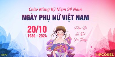 File PSD in ấn Background Chào mừng ngày phụ nữ Việt Nam 20-10 #4 (chất lượng cao)