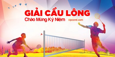 File ảnh Background Giải cầu lông chào mừng kỷ niệm... (gốc) in decal dán tường