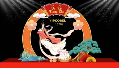 Tải file gốc Background check in Trung Thu 2024 vector file corel (in bạt) quảng cáo