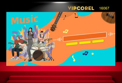 File gốc Background musical - nền âm nhạc file corel #18 (cho in ấn) từ Filetranh.com