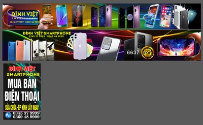 Download file tranh PSD Banner mua bán sửa chữa điện thoại Đình Việt để chỉnh sửa
