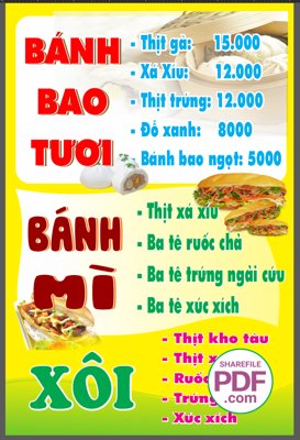 Tải file tranh gốc Biển Bánh Bao Tươi - Bánh mì file PDF & CDR chất lượng cao