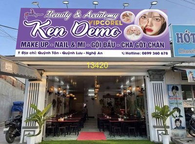 File tranh quảng cáo Biển Beauty & Academy makeup - nail mi - gội đầu (download file gốc)