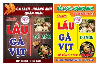 Download file gốc Biển Gà sạch - Hoàng Anh- Lẩu gà vịt file PDF & CDR (dùng cho in ấn)