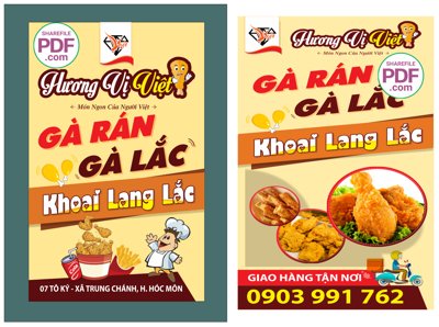 Mua file tranh gốc Biển Hương Vị Việt - Gà gán - gà lắc file PDF & CDR tại Filetranh.com