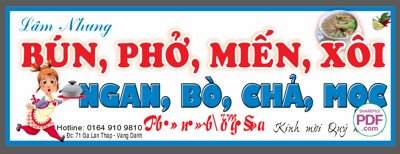 File in mica Biển Lâm Nhung - Bún, phở, miến, xôi file PDF & CDR (bản gốc) siêu trong