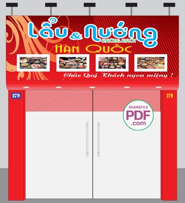 Tải file Biển Lẩu nướng không khói Hàn Quốc #1 file PDF & CDR (gốc) làm file quảng cáo