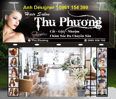 Download file gốc Biển QC Hair Salon Tóc Thu Phương file corel (in mica) logo