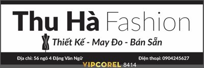 File PSD Biển QC Thu Hà Fashion - thiết kế - may đo - bán sẵn (gốc) cho designer
