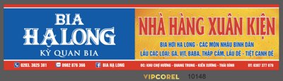 File tranh Biển QC nhà hàng Xuân Kiện - Bia hạ long (ảnh gốc) chi tiết rõ ràng