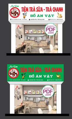 File gốc Biển Tiệm trà sữa - trà chanh - đồ ăn vặt file PDF & CDR (in tráng gương) sang trọng