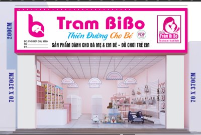 Tải file gốc Biển Tram Bibo Thiên Đường Cho Bé file PDF & CDR (để in lụa)