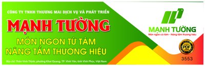 Tải file gốc Biển công ty Mạnh Tường - Món ngon từ tâm (bản PSD) gốc