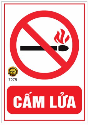 File gốc Biển cảnh báo cấm lửa file vector corel (chuẩn CMYK) cho nhà in