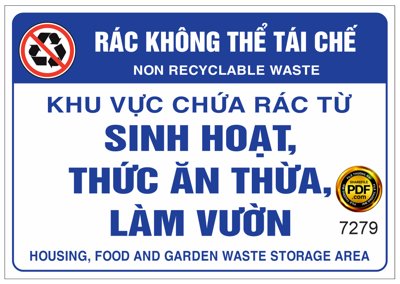 File gốc in ấn Biển cảnh báo rác không thể tái chế file corel (sẵn sàng tải về)