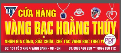 Tải file Biển chính Cửa hàng vàng bạc Hoằng Thúy file PDF & CDR (gốc) để in ấn ngay