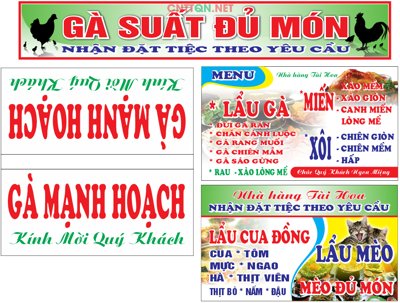 File tranh Biển gà suất đủ món - gà Mạnh Hoạch file corel (file gốc) chủ đề phong thủy