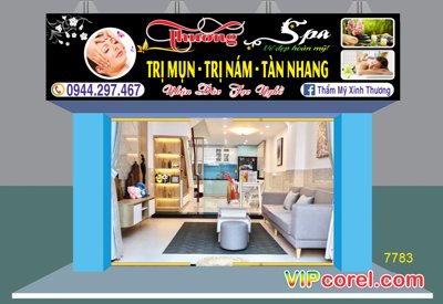 File tranh Biển hiệ Xinh Thương Spa - trị mụn - trị nám file vector (gốc) chủ đề động vật