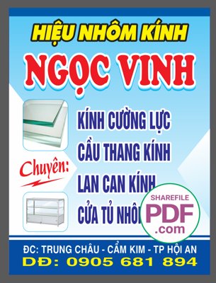 File in mica Biển hiệu Nhôm Kính Ngọc Vinh file PDF & CDR (bản gốc) siêu trong