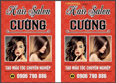 File gốc Biển quảng cáo Hair salon vector file corel (cho in ấn) từ Filetranh.com