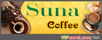 File gốc Biển quảng cáo Suna Coffee - cà phê Suna file corel (in tráng gương) nghệ thuật