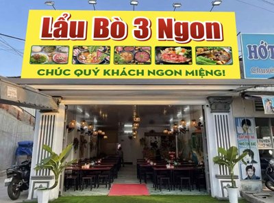 Mua file tranh gốc Biển quảng cáo quán ăn Lẩu bò 3 ngon file corel tại Filetranh.com