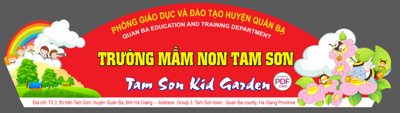 File ảnh Biển trường mầm non Tam Sơn file PDF & CDR (gốc) in decal dán tường