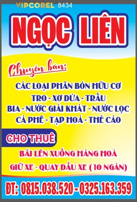 File gốc in ấn Biển vẫy Ngọc Liên tạp hóa nước giải khát độ phân giải cao
