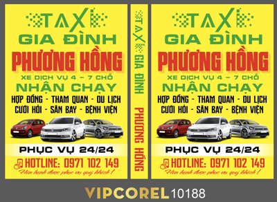 Download file gốc Biển vẫy Taxi Gia đình Phương Hồng vector (dùng cho in ấn)