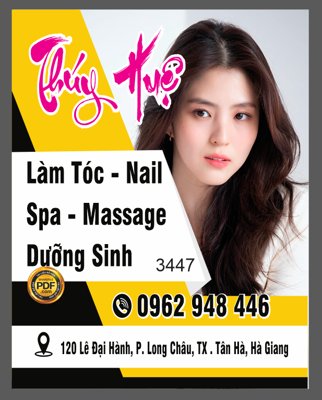 File gốc Biển vẫy Thúy Huệ - làm tóc -nail - spa - massage (in lụa) hoa văn cổ điển