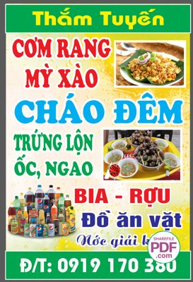 File in ấn Biển vẫy Thắm Tuyến - Cơm rang mỳ xào file PDF & CDR (bản gốc) chất lượng cao